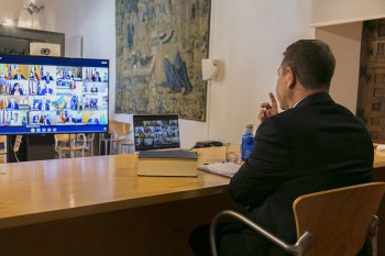 García-Page en la videoconferencia de Presidentes