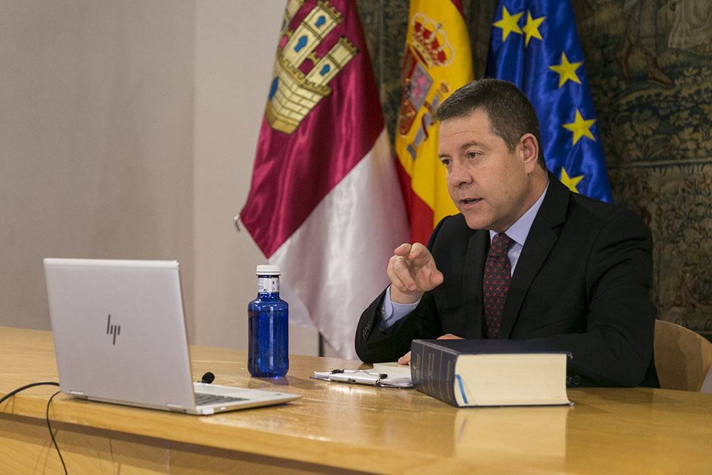 García Page en videoconferencia