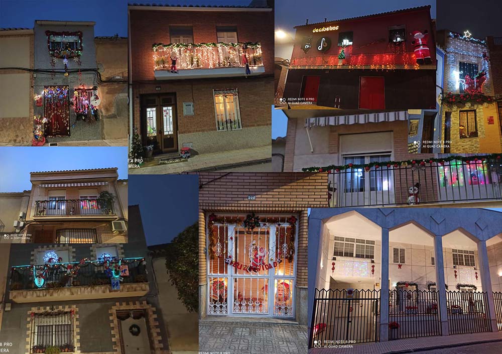collage con las imagenes de las fachadas participantes al concurso organizado por el Ayuntamiento de Aldea del Rey