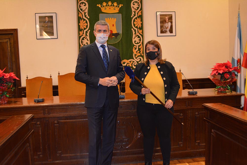 Álvaro Gutiérrez y Tita García en el Ayuntamiento de Talavera de la Reina 17122020