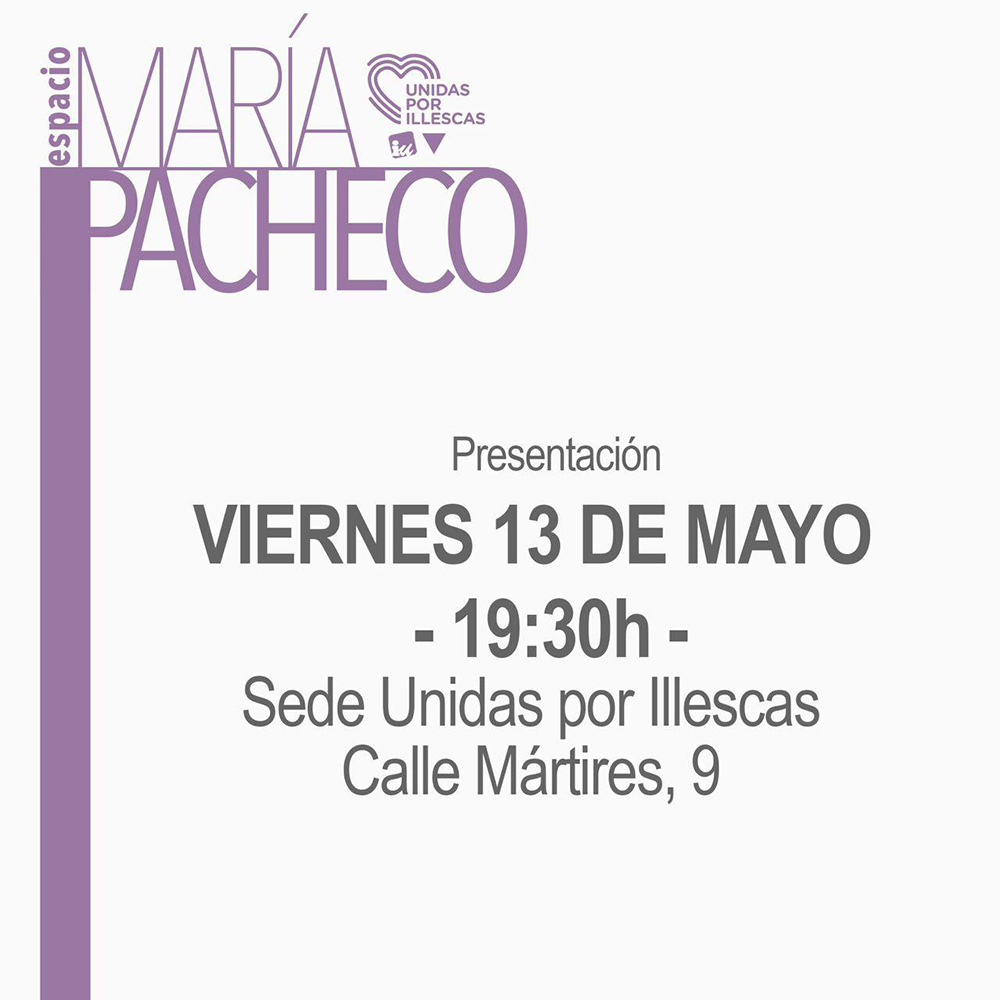 Cartel Illescas presentación Espacio María Pacheco