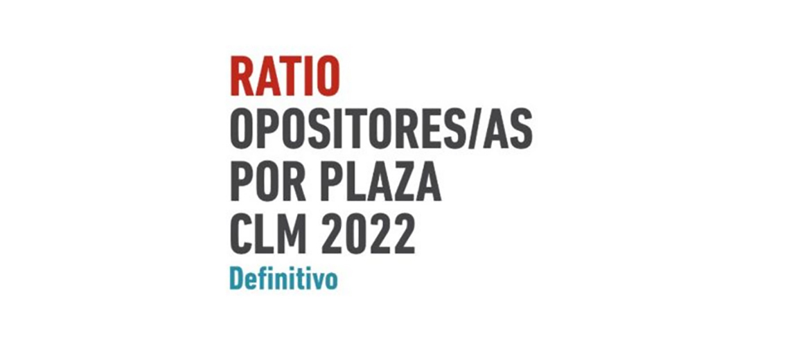 NdP Ratio opositores_as por plaza Castilla-La Mancha 2022