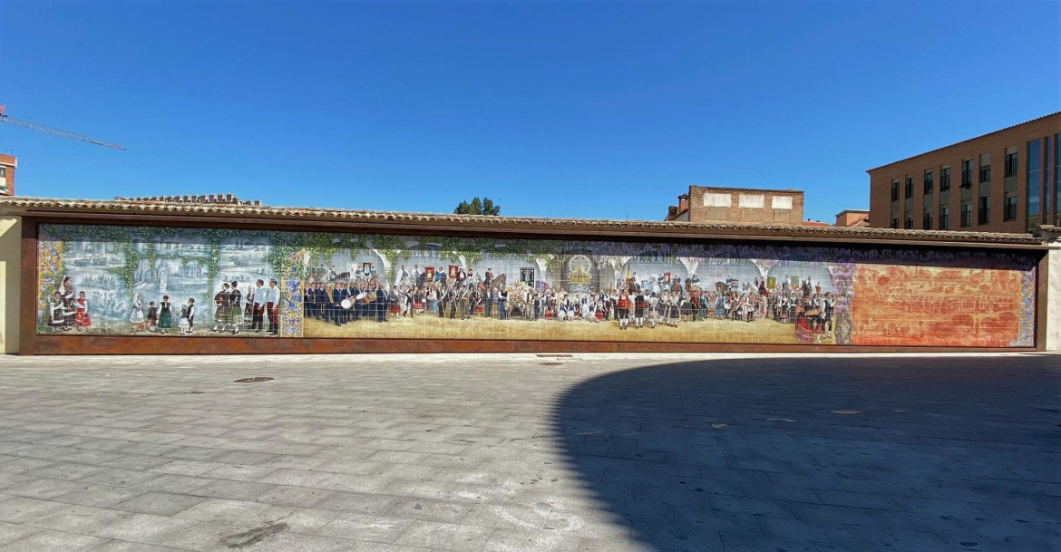 foto retirada andamiaje mural San Clemente