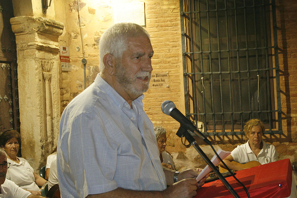 Juan Camacho, recitando recientemente en Granátula de Calatrava
