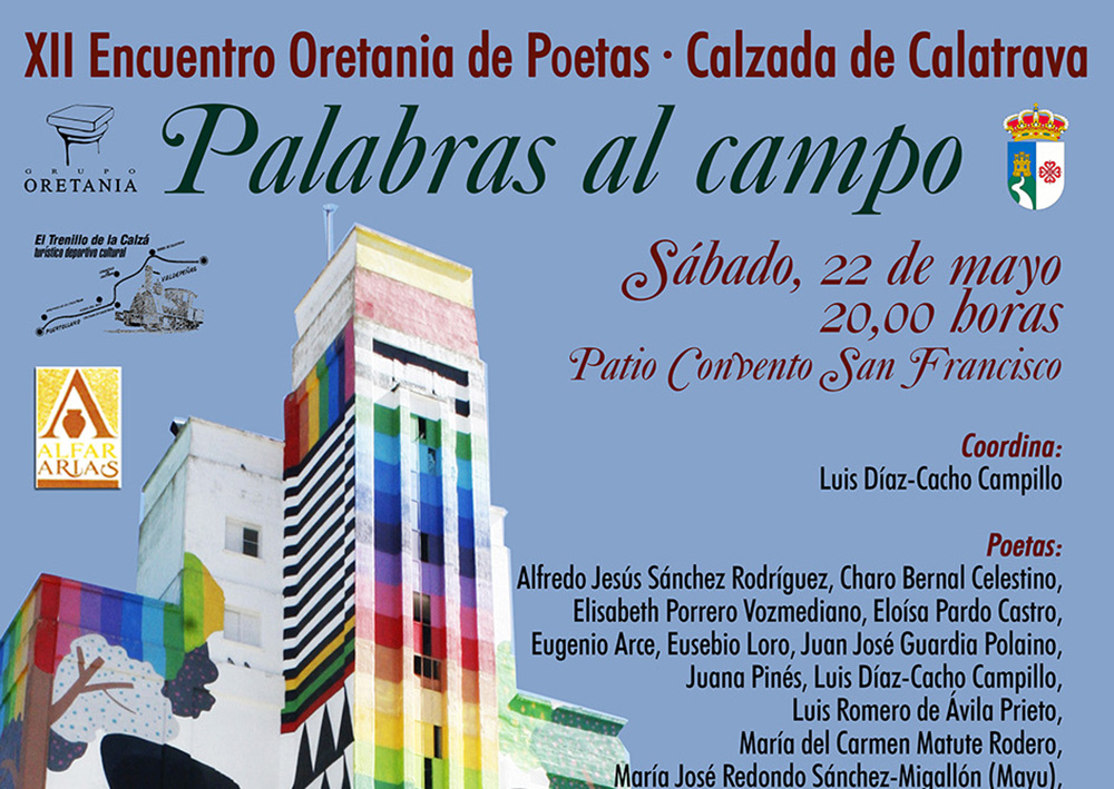 Cartel del XII Encuentro Oretania de Poetas en Calzada de Calatrava