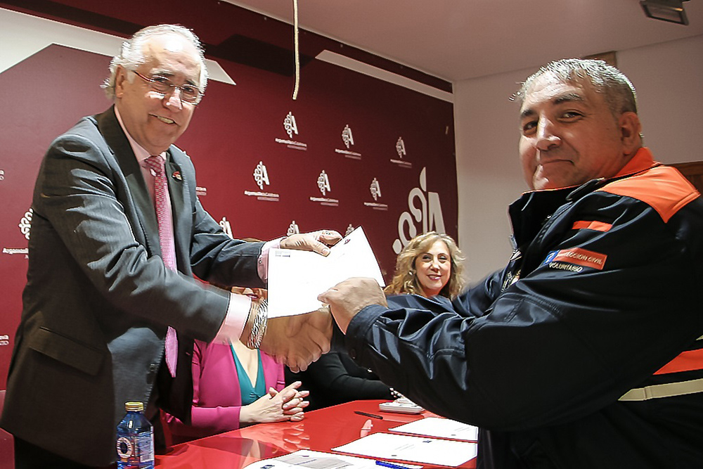 Fernández y Pérez, en un acto oficial en el Ayuntamiento en 2018