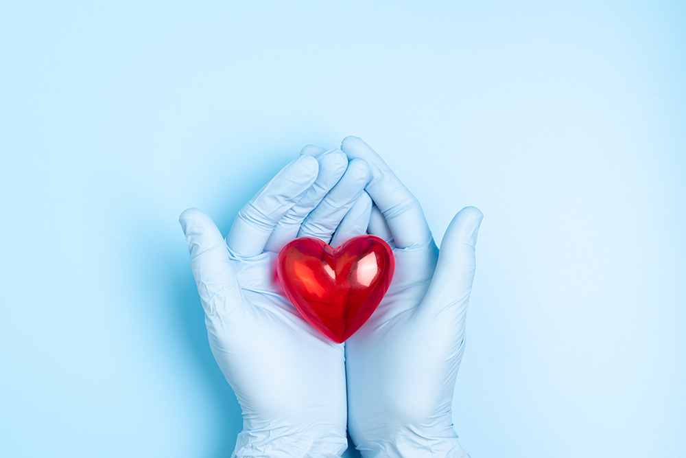 Concept doctor to treat and care for patients with heart or about heart disease.