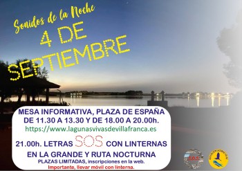 Cartel actividades Lagunas 4 de septiembre