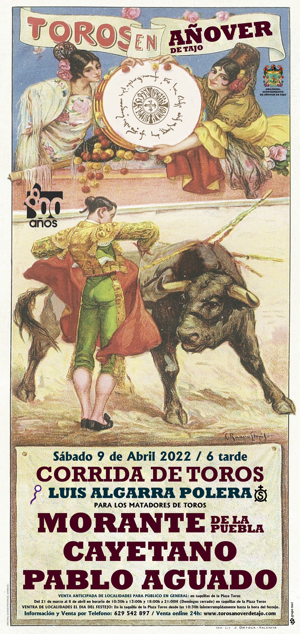 Cartel corrida de toros 9 de abril