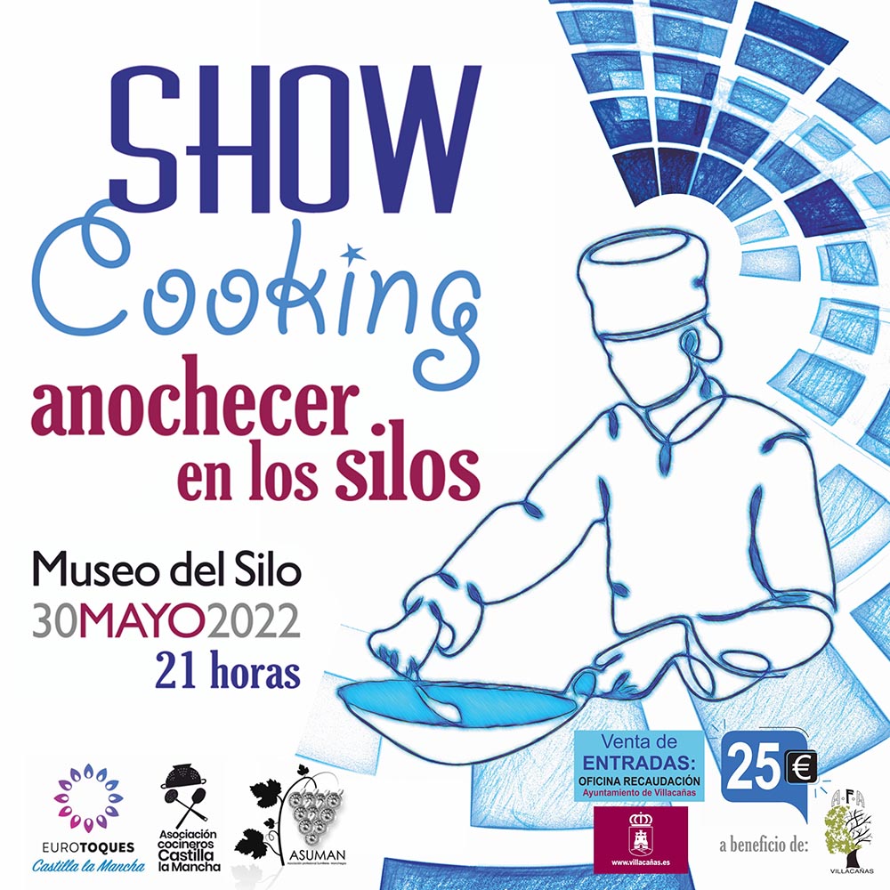 CARTEL SHOW COOKING ANOCHECER EN LOS SILOS redes