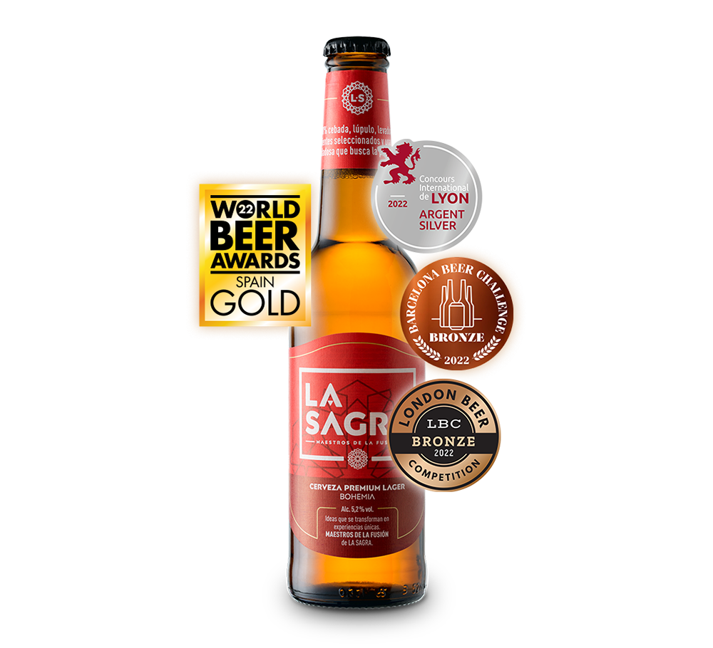 LA SAGRA Premium Lager_Medalla Oro World Beer Awards 2022