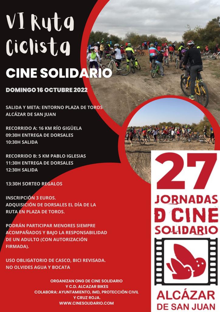 Cartel Ruta Ciclista Cine Solidario