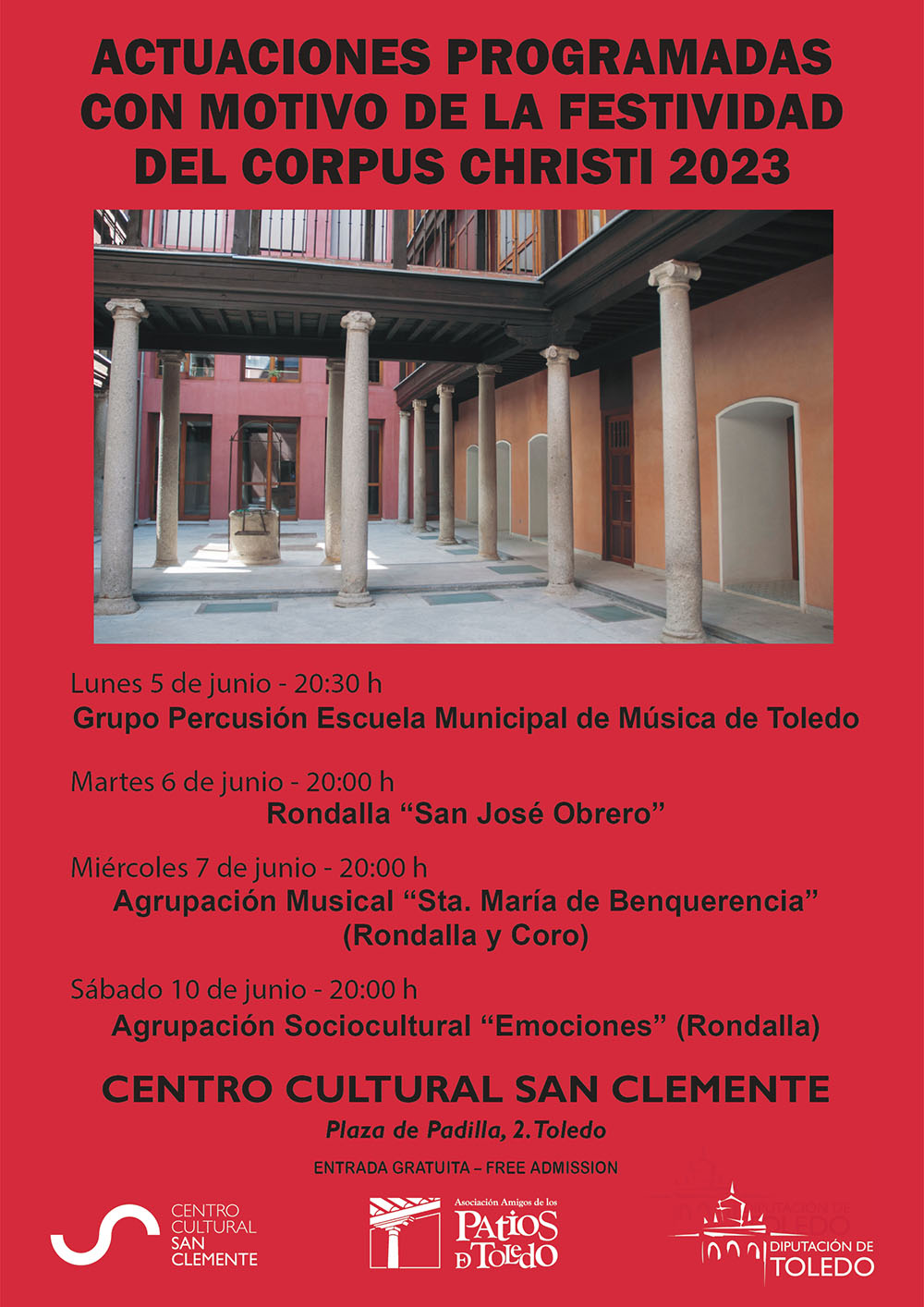 Cartel Corpus Centro Cultural San Clemente 2023